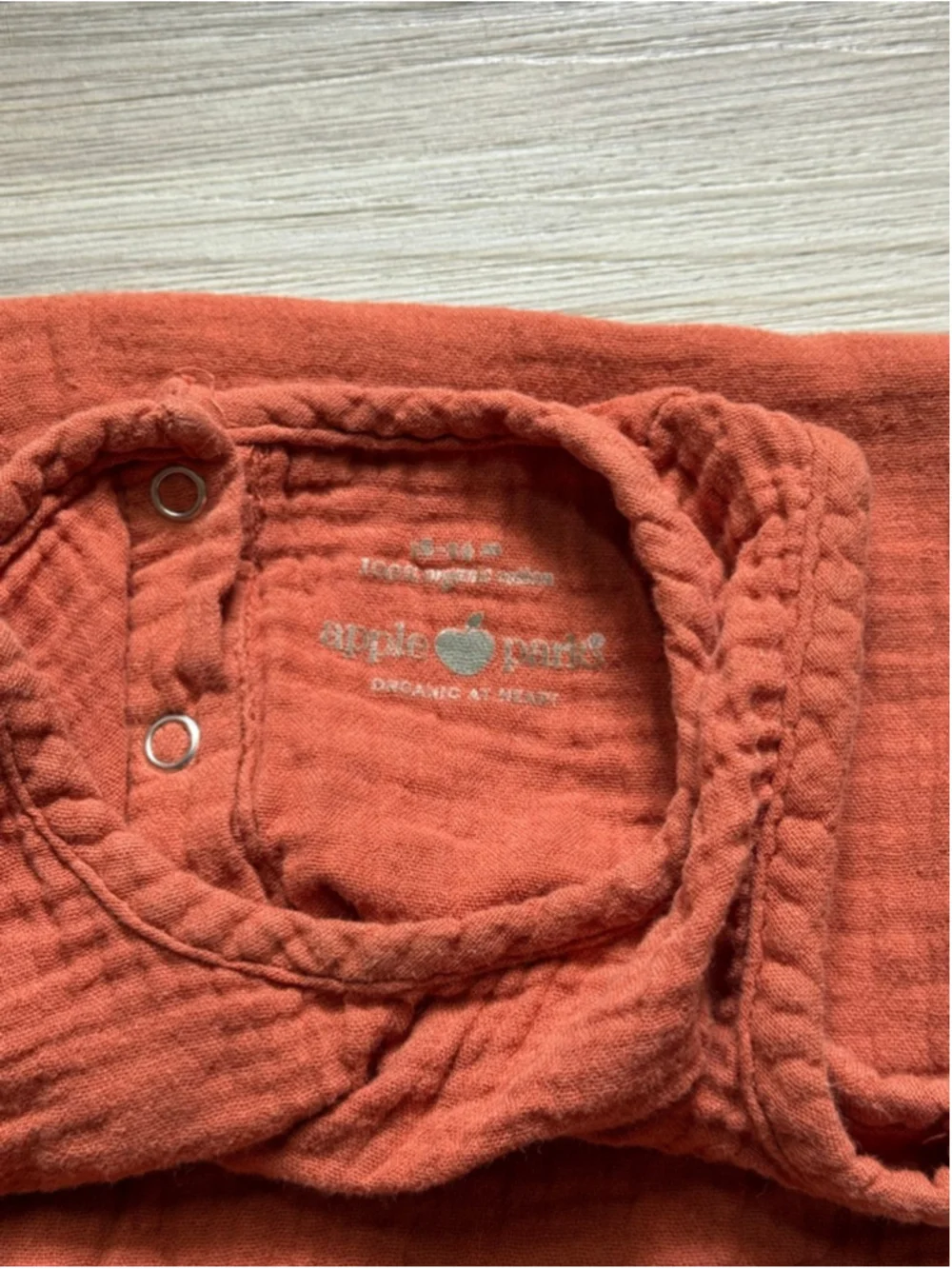 Baby Apple Park Rust Organic Cotton Bodysuit 18-24Months